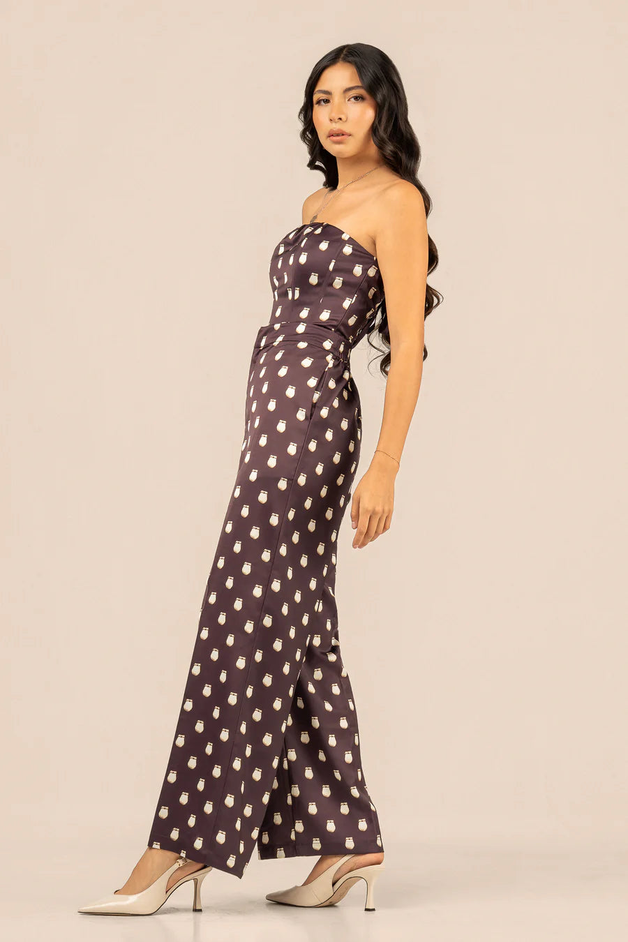 B. YELLOWTAIL Elk Ivory Satin Suit Pant- Fig