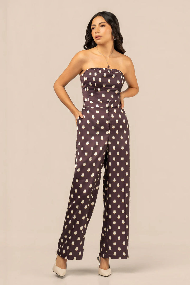 B. YELLOWTAIL Elk Ivory Satin Corset Top- Fig