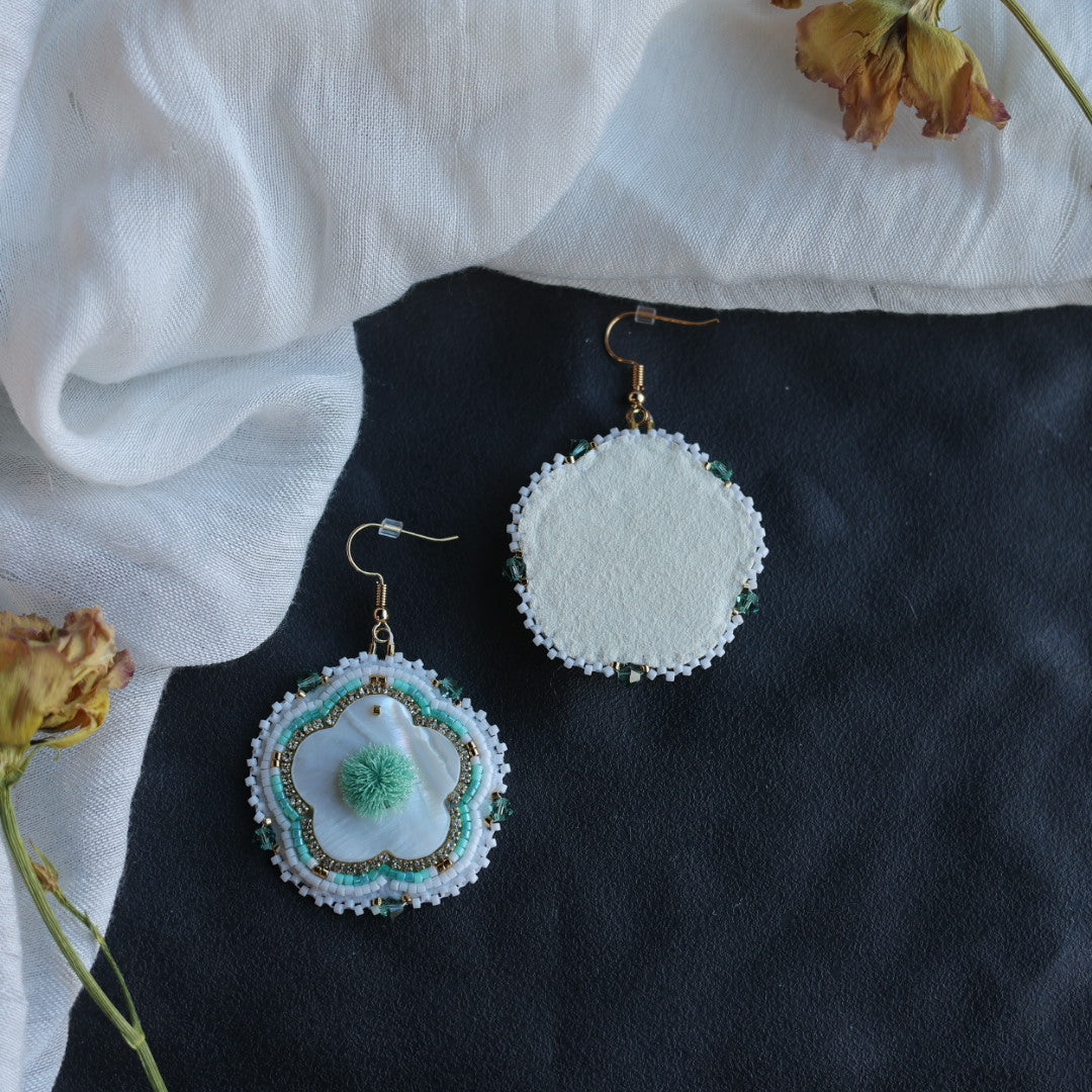 Beth Rose Designs Tufted Shell Earrings