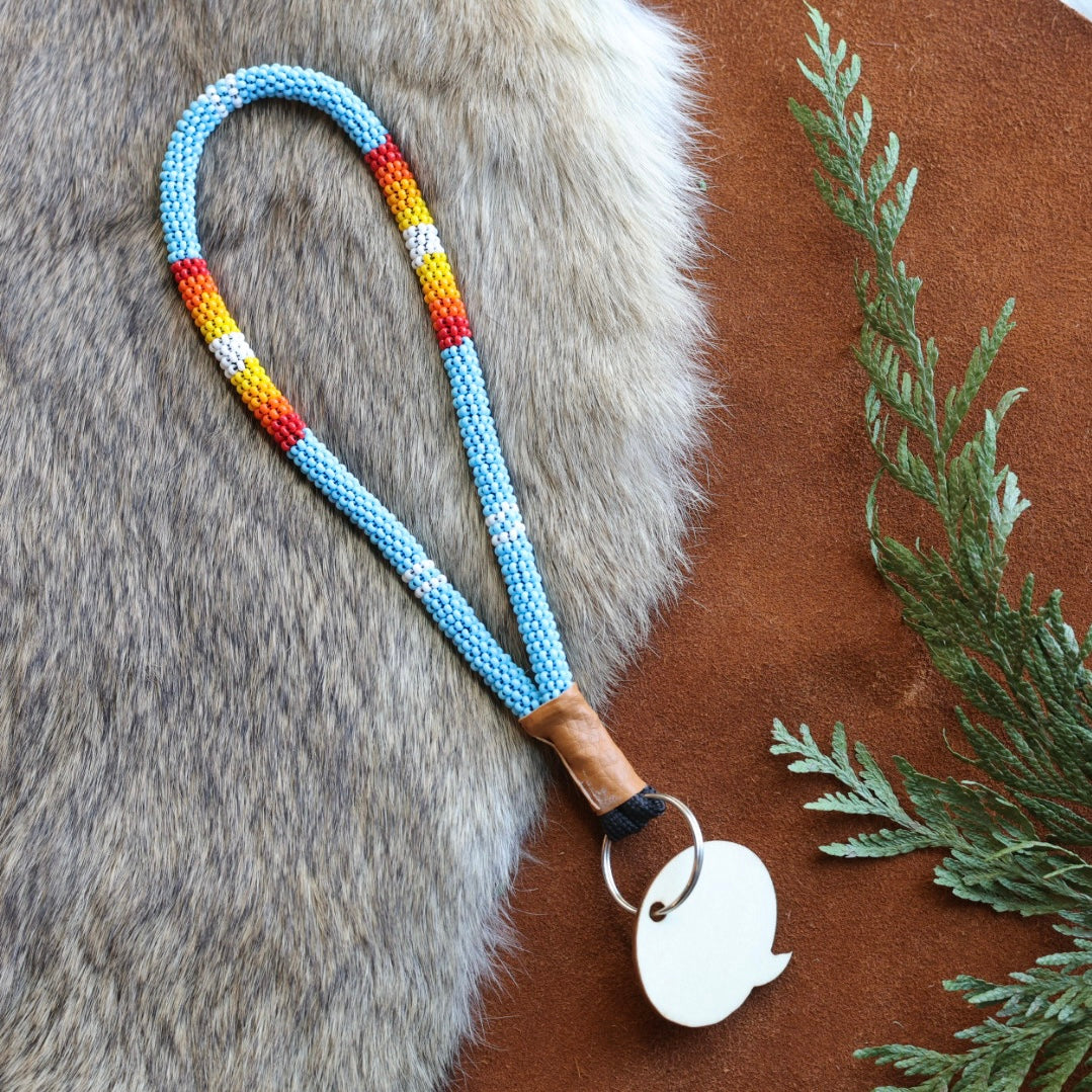 Unique Beadz Fire Beaded Wrist Lanyards