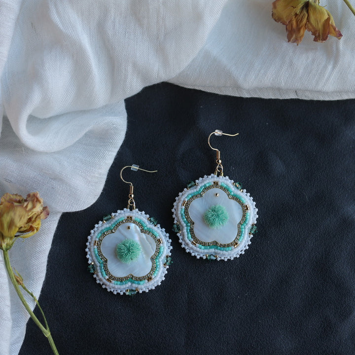 Beth Rose Designs Tufted Shell Earrings