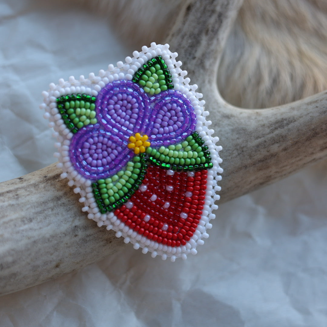 Keegan W. Beaded Blooming Strawberry Pins