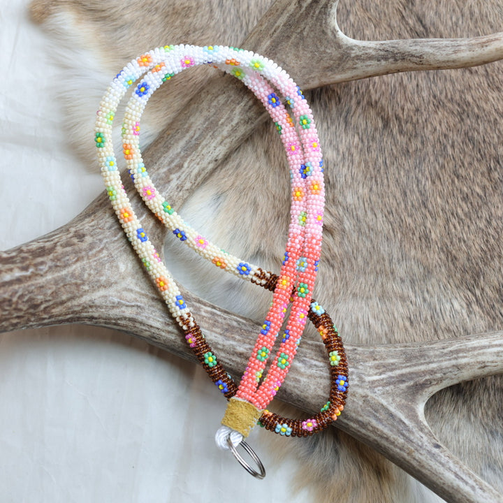 Keegan W. Beaded Daisy Neck Lanyards