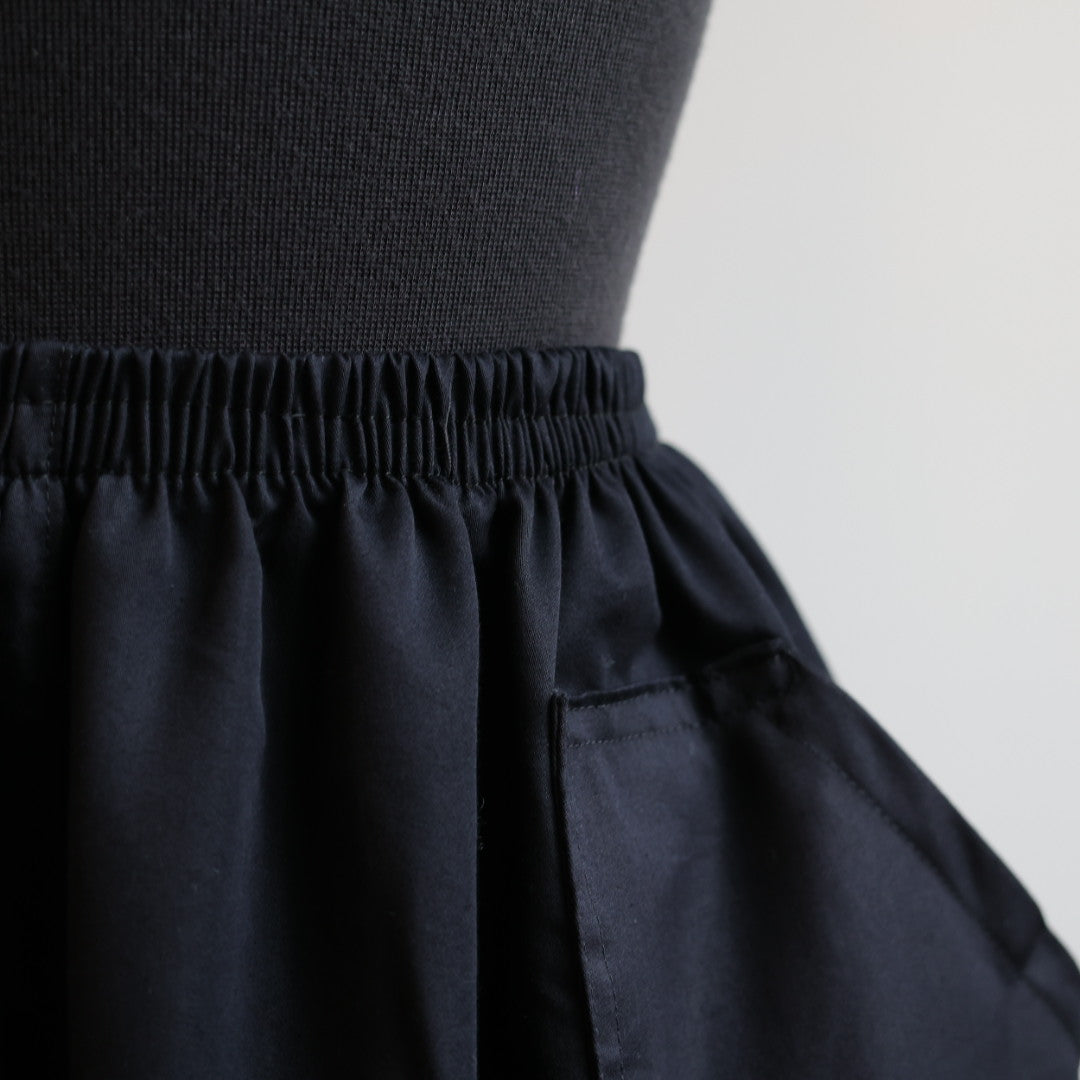 Margaret R. Black Ribbon Skirt with a Leah Dorian Panel