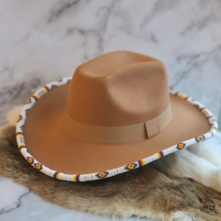 Shelley M. Fire Beaded Brim Cowboy Hat