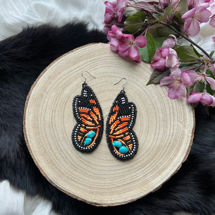 Ironstar Co. Beaded Butterfly Earrings