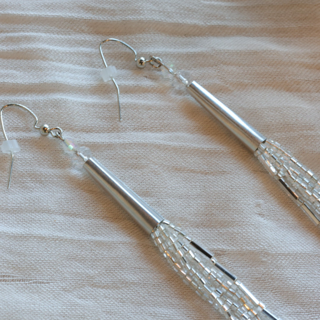 Dee Iyapes 6-Strand Simple Fringe Earrings