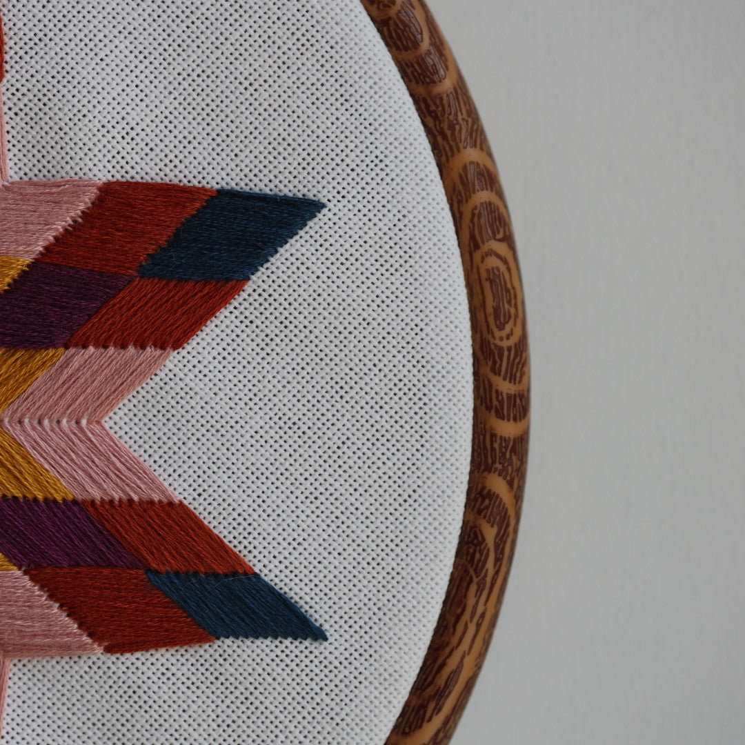 Janene A. Autumnal Lone Star Quilt Embroidery Hoops