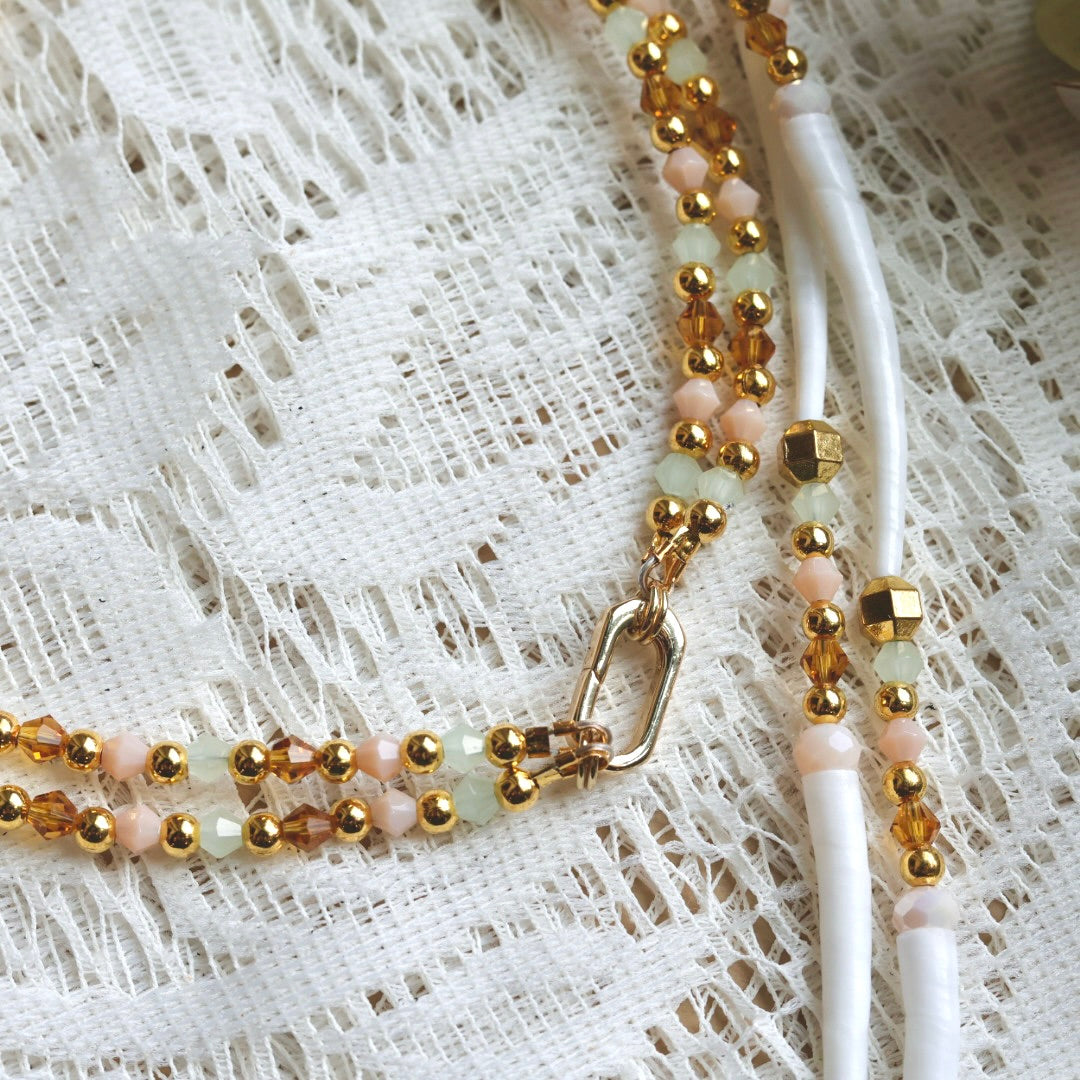 Prairie Sage Beadwork Gold & Dentalium Set