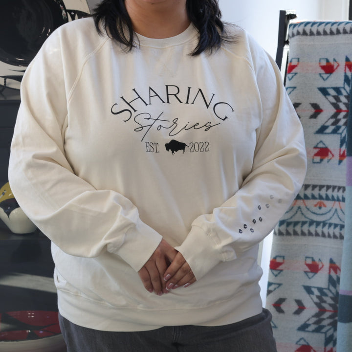 Wanuskewin Collective Sharing Stories Crewneck Sweatshirt