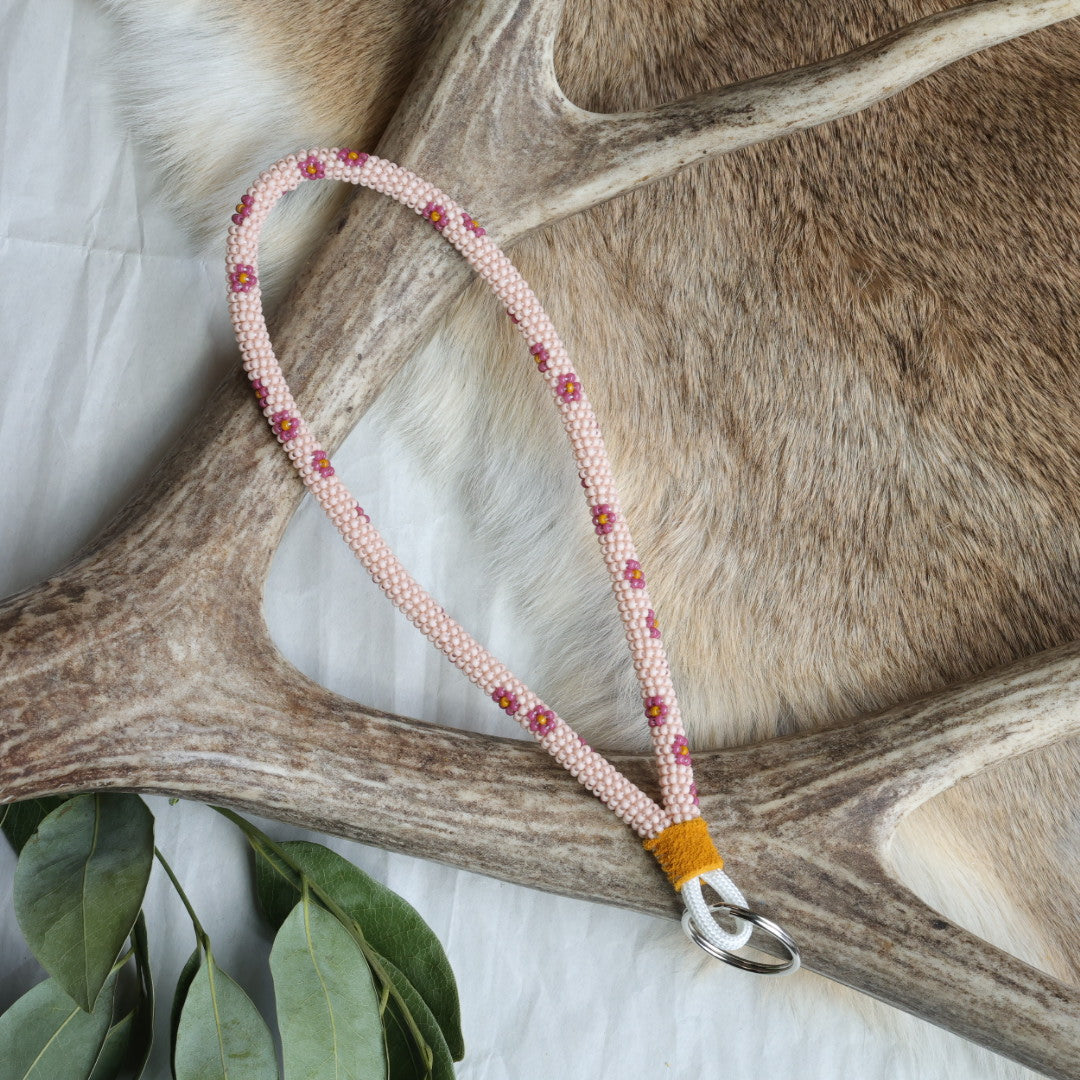 Keegan W. Daisy Beaded Wrist Lanyards