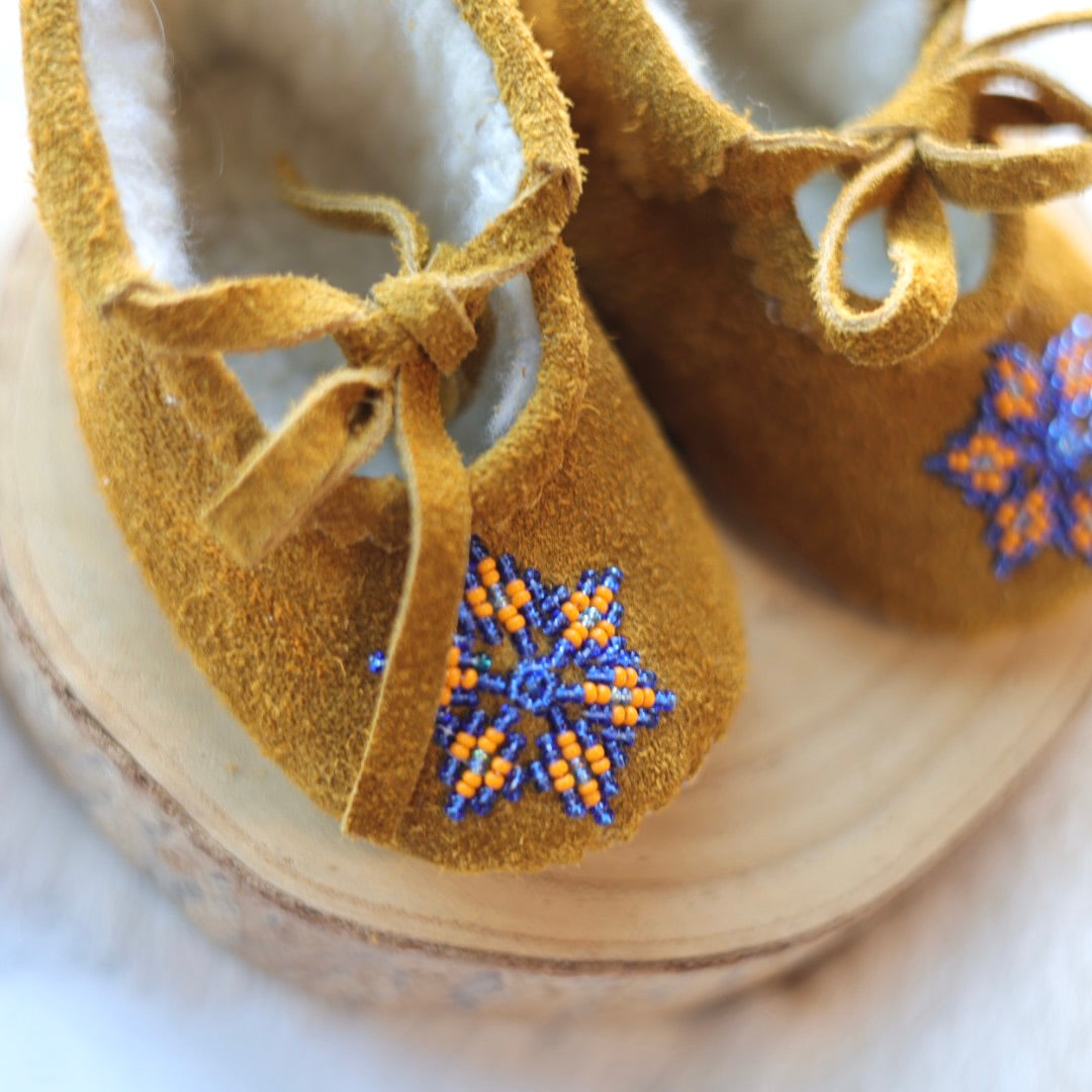 T. Sullivan Toddler Blue & Orange Snowflake Ballerina Slipper