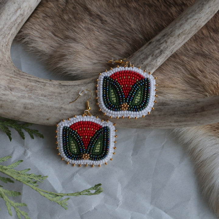 Keegan W. Tulip Beaded Earrings