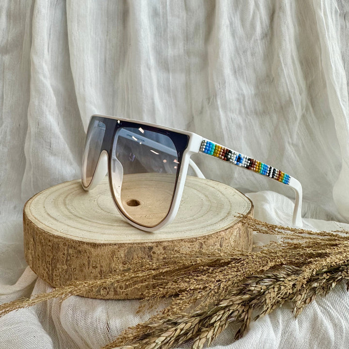 Rebelina Oversized Beaded Sunglasses