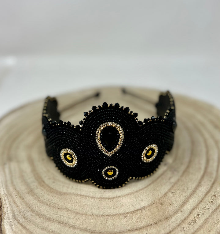 Beth Rose Designs Beaded Black & Gold Set