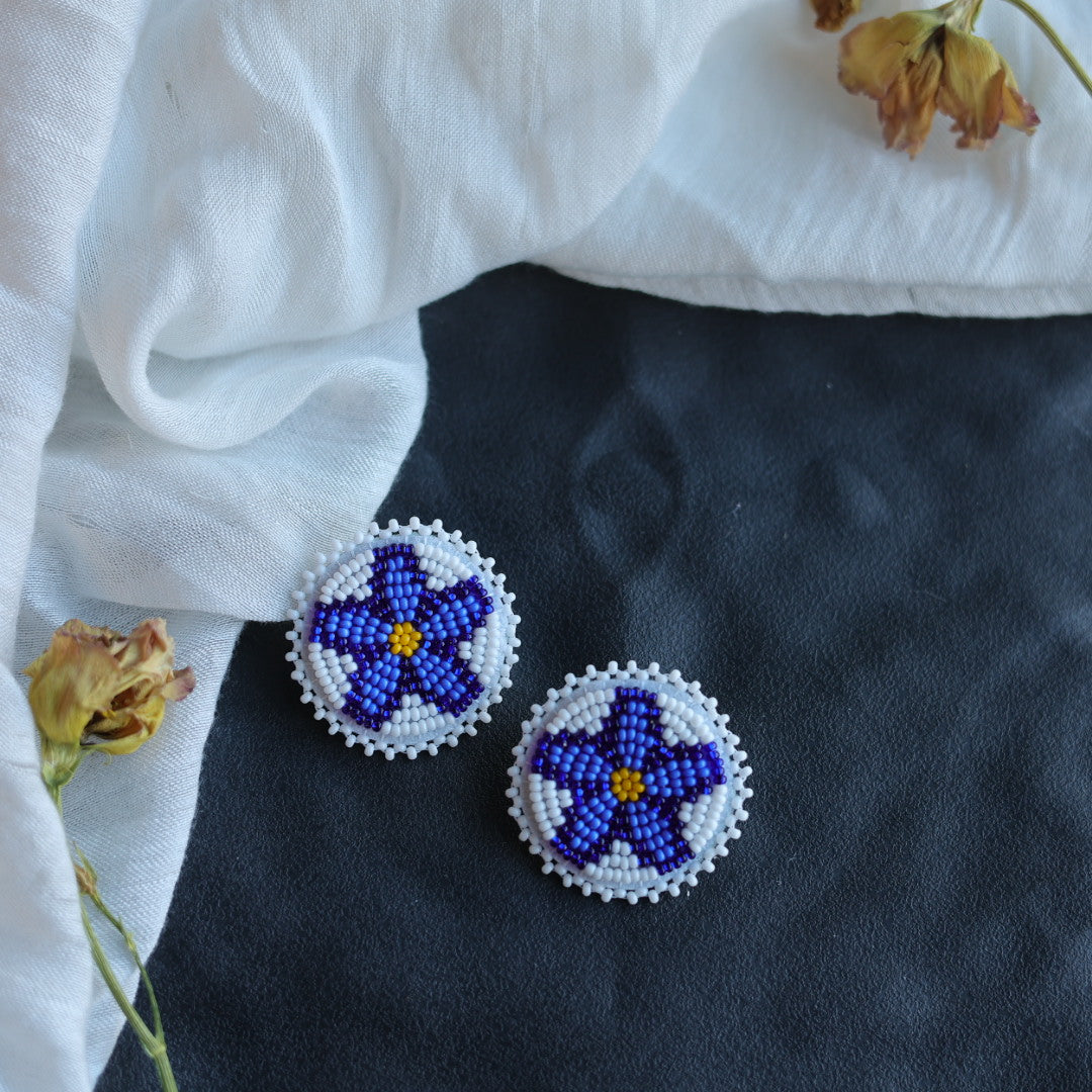 Beth Rose Designs Floral Beaded Stud Earrings