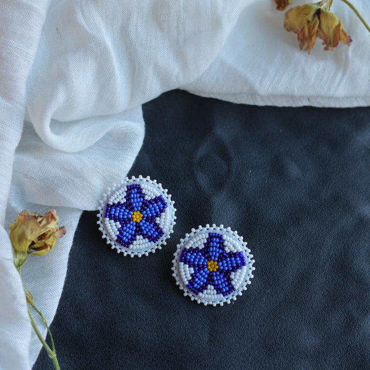 Beth Rose Designs Floral Beaded Stud Earrings