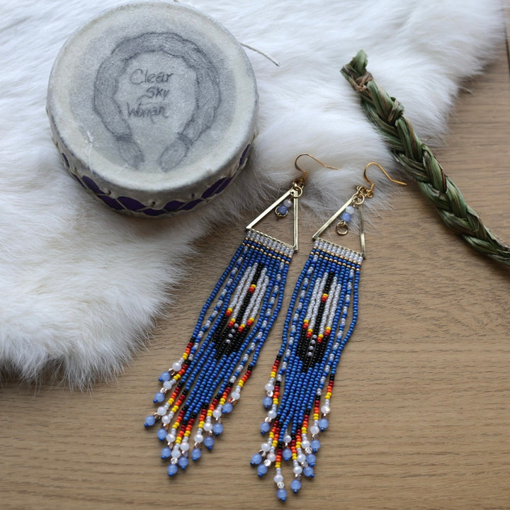 Clear Sky Woman Feather Fringe