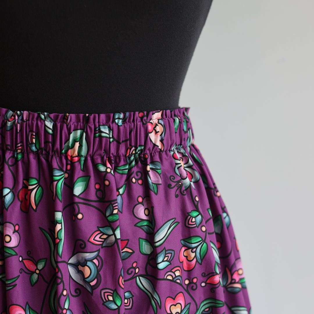 Phoenyx Designs Purple Floral Ribbon Skirt