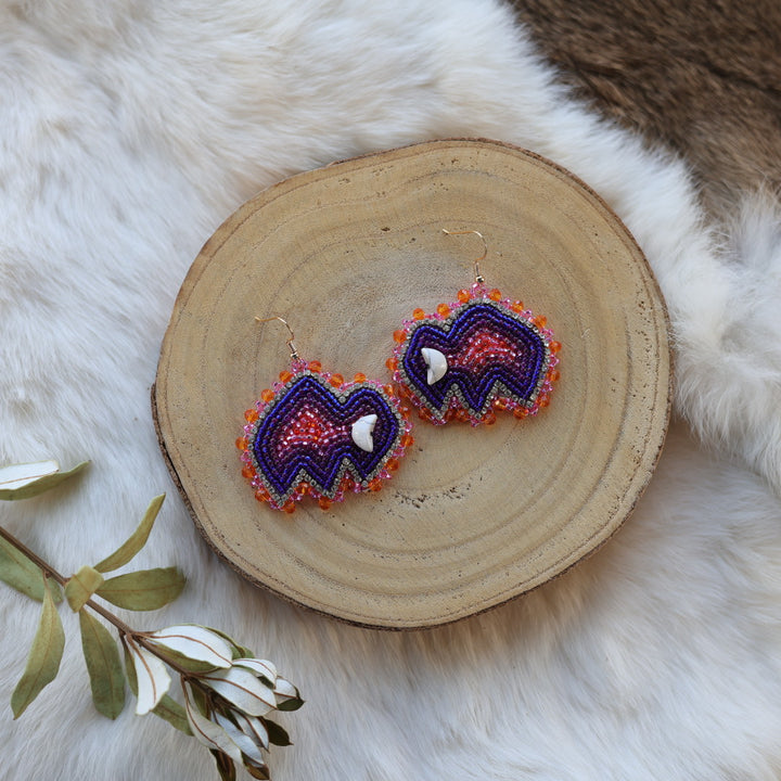 Mercedes G. Sunset Bison Drop Earrings