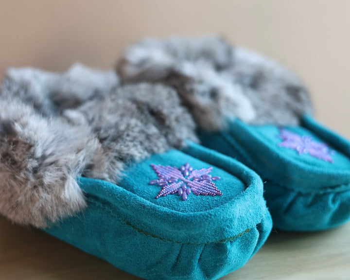 Ironstar Co. Teal Moccasins With Burst Detail