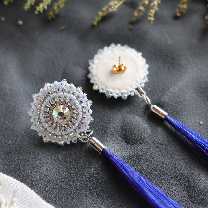 Beth Rose Designs Royal Blue Horsehair Earrings