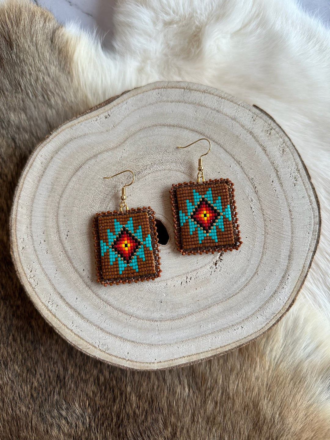 Beth Rose Designs Brown & Turquoise Loomed Collection