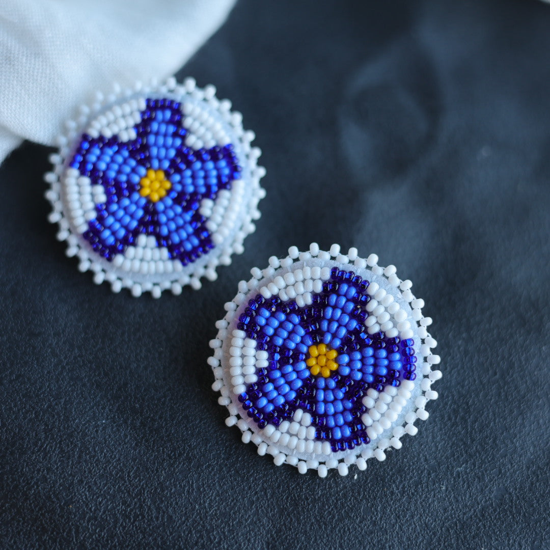 Beth Rose Designs Floral Beaded Stud Earrings