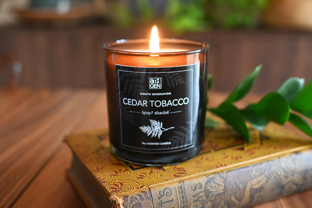 Eighth Generation Cedar Tobacco Candle