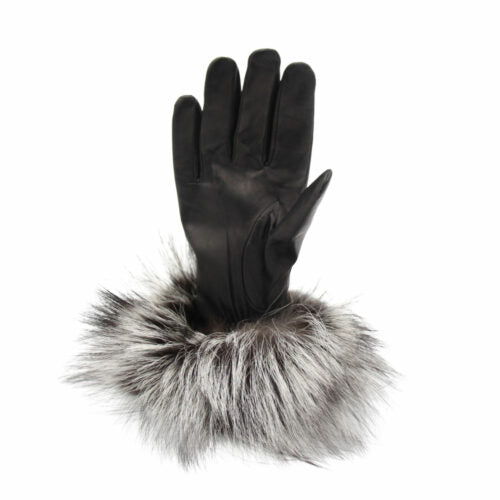 Grenier Furs Leather Gloves with Fur