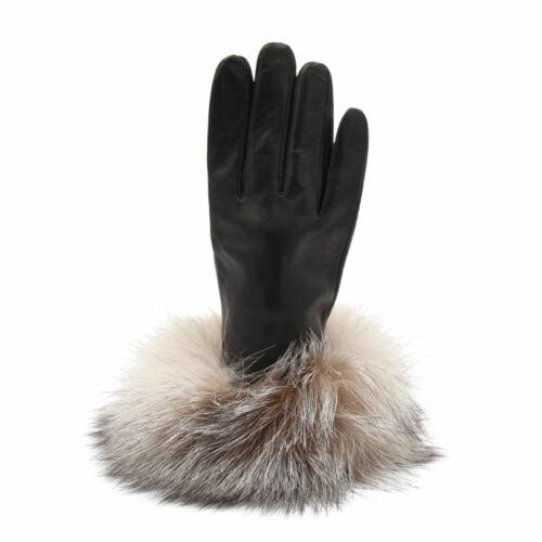 Grenier Furs Leather Gloves with Fur
