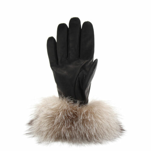 Grenier Furs Leather Gloves with Fur