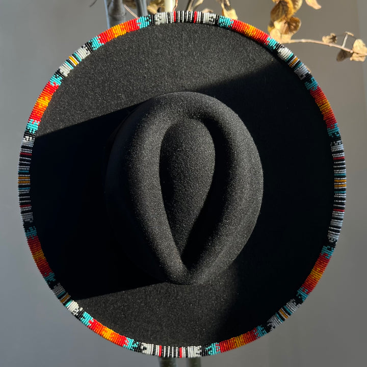 Lillian S. Beaded Brim Felt Hat