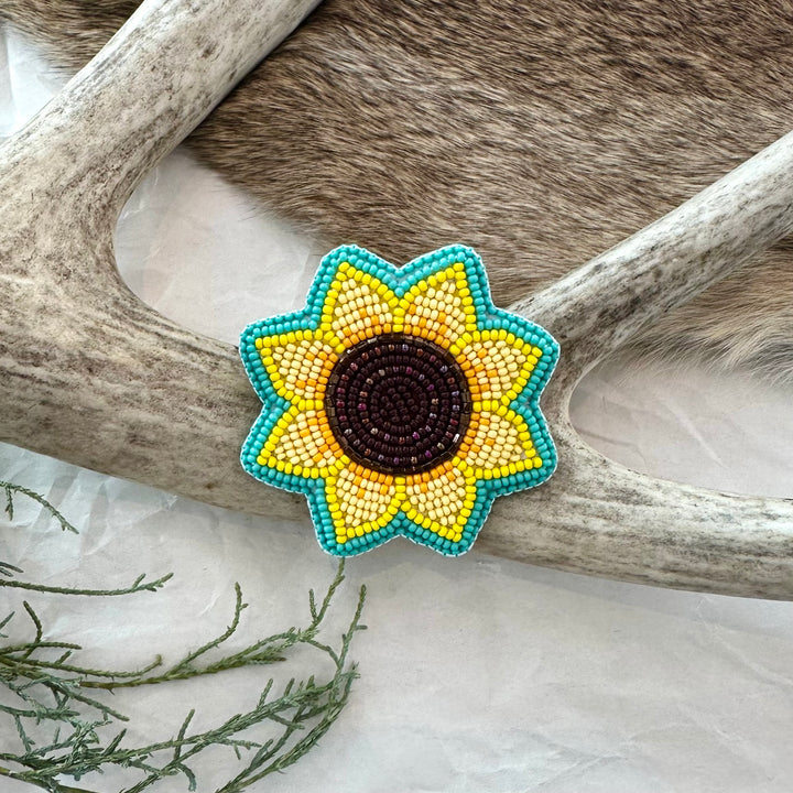 Keegan W. Beaded Sunflower Pins