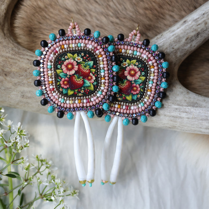 Keegan W. Blossoming Berry Patch Beaded Earrings