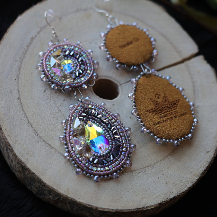 Ironstar Co. Geo Crystal Hook Beaded Earrings