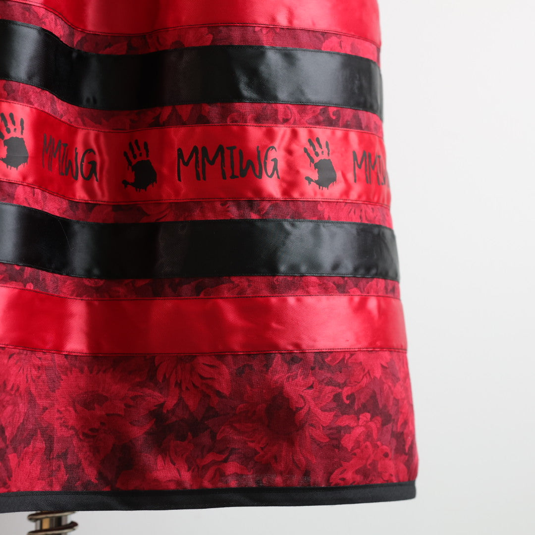 Phoenyx Designs Red Floral MMIW Ribbon Skirt