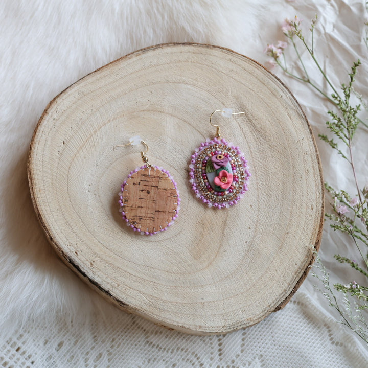 Prairie Moon Vintage Inspired Clay Beaded Earrings