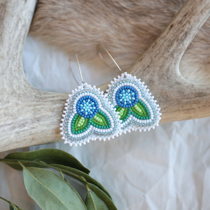 Keegan W. Beaded Saskatoon Berry Earrings