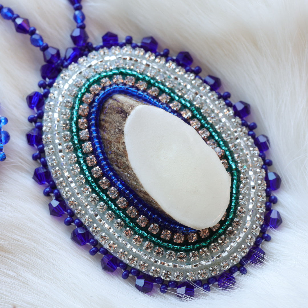 Pieces of Work by Mercedes Antler Earrings & Necklace