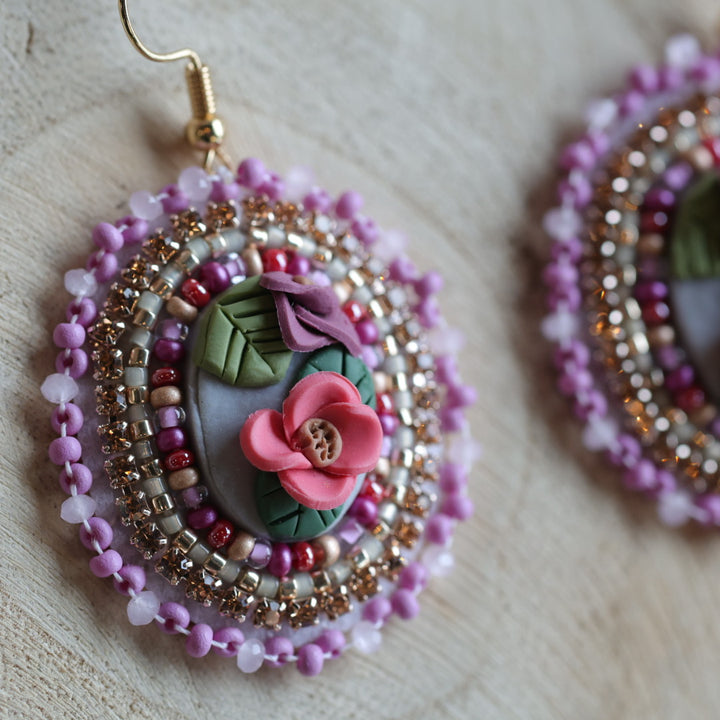 Prairie Moon Vintage Inspired Clay Beaded Earrings