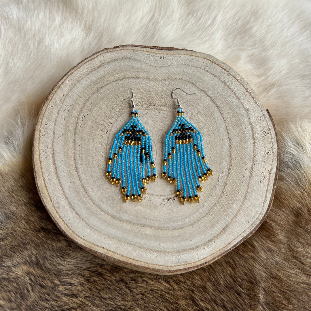 Maxine T. Thunderbird Fringe Earrings