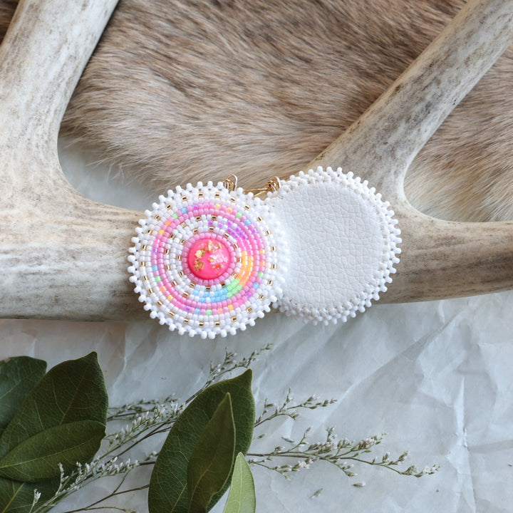 Keegan W. Bright Round Beaded Earrings