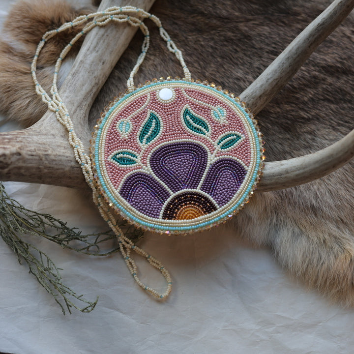 Keegan W. Purple Floral Medallion