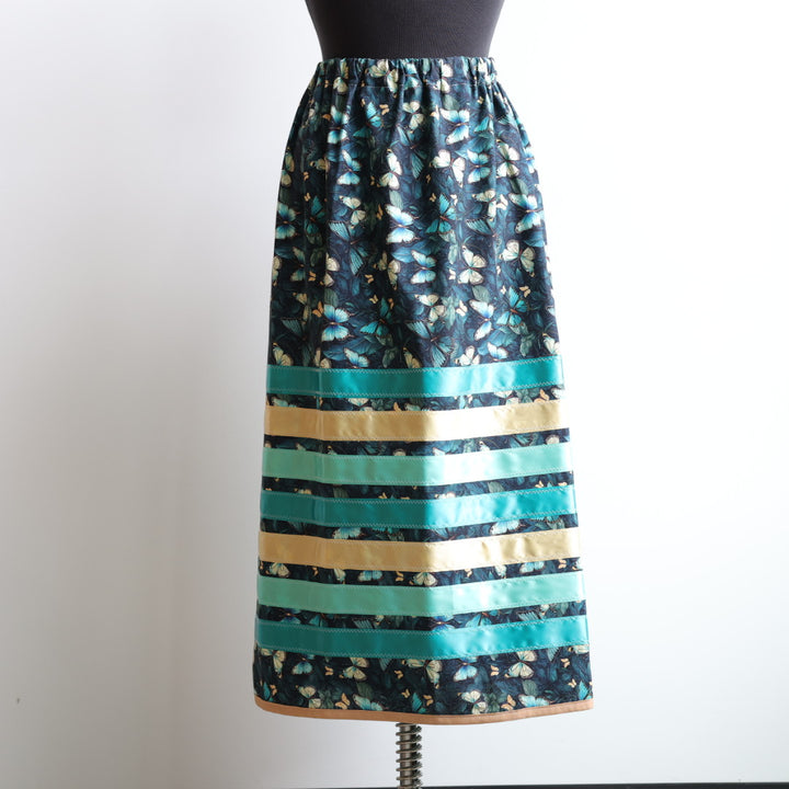 Vi's CREE-ations Blue Butterfly Ribbon Skirt