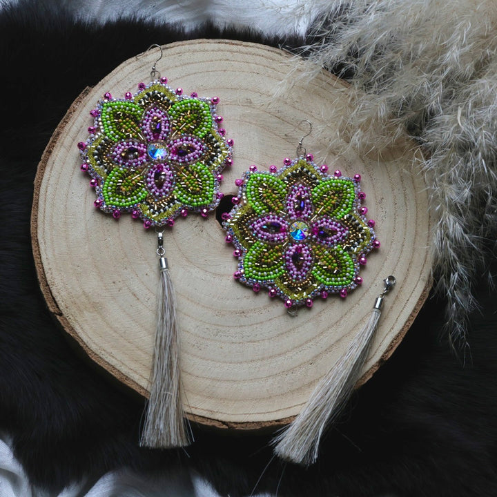 Ironstar Co. Crystal Bloom Premium Convertible Beaded Earrings