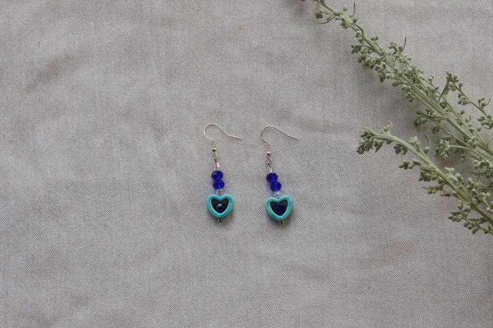 Helen H. Simple Heart Charm Earrings