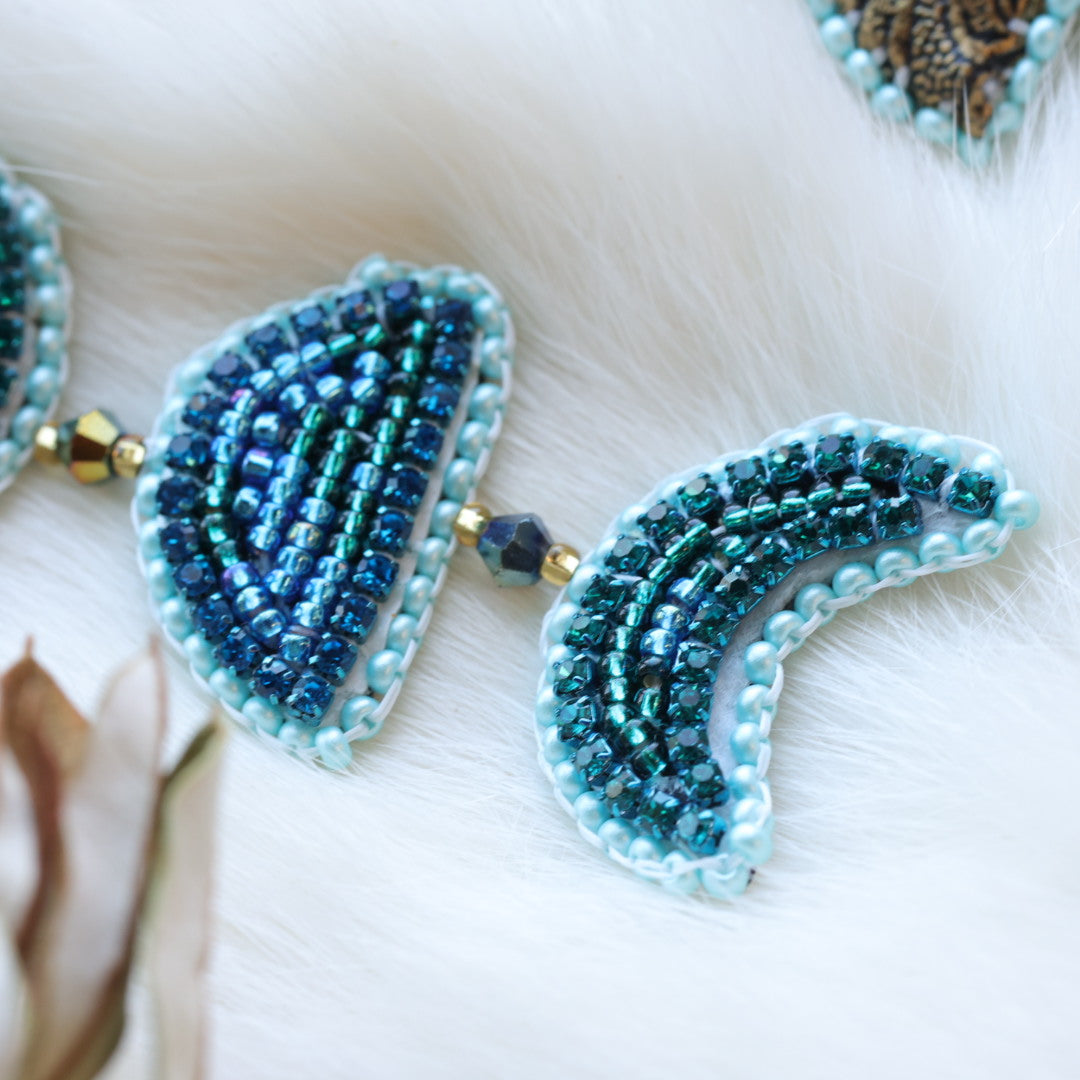 Pieces of Work by Mercedes Moon Phase Beaded Earrings