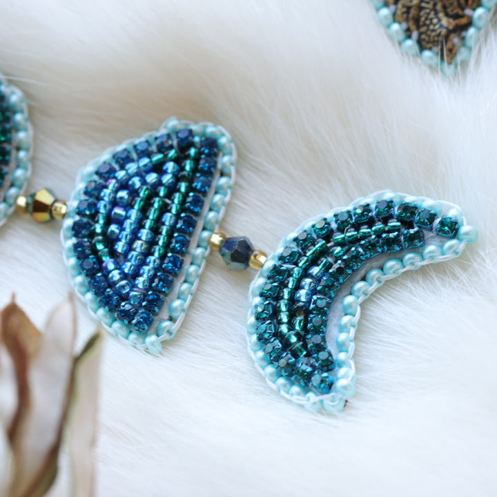 Pieces of Work by Mercedes Moon Phase Beaded Earrings