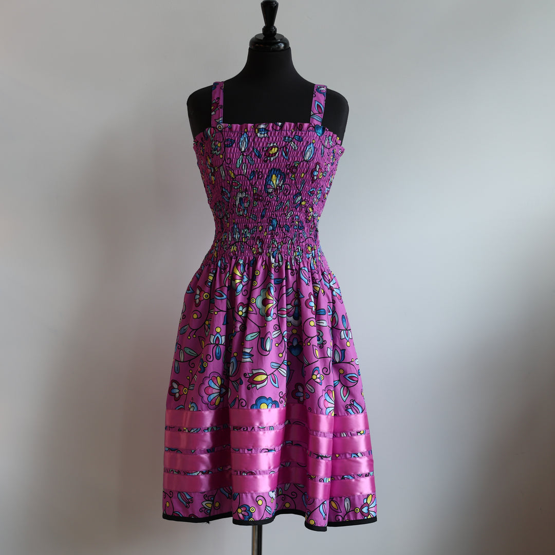 Phoenyx Designs Mauve Floral Ribbon Sundress